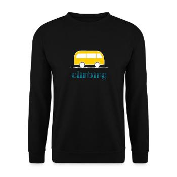 CLIMBING. CLIMBING. VAN. TO CLIMB. CLIMB. - Unisex Sweatshirt - black - Front - Alina (178cm) & Michal (187cm)