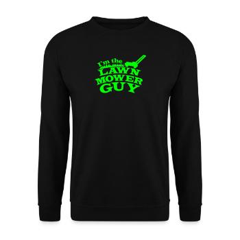 I'm the Lawn mower guy - Unisex Sweatshirt - black - Front - Alina (178cm) & Michal (187cm)