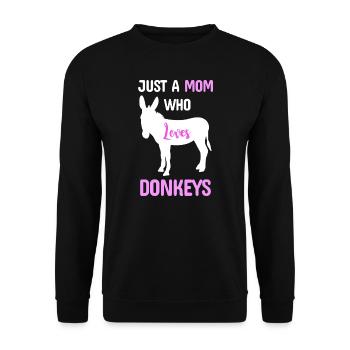 Esel Mama - Unisex Pullover - Schwarz - Vorne - Alina (178cm) & Michal (187cm)