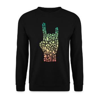 Guitare basse Bassiste Bassiste Bassiste - Sweat-shirt Unisexe - noir - Devant - Alina (178cm) & Michal (187cm)
