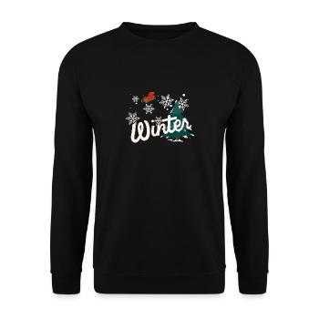 Winter - Unisex Sweatshirt - black - Front - Alina (178cm) & Michal (187cm)