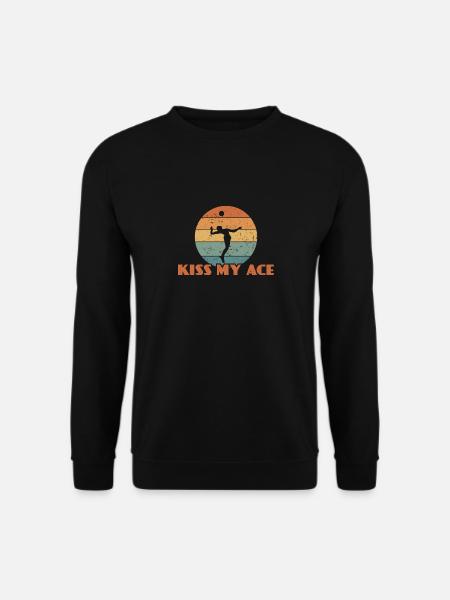 Kiss My Ace Volleyball Spielen - Unisex Pullover - Schwarz