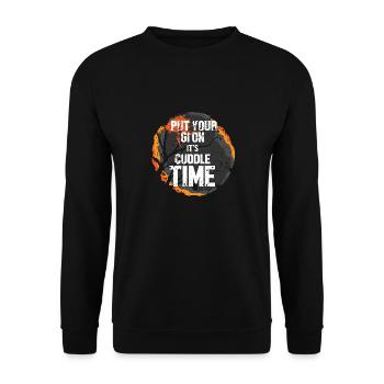 Jiu Jitsu Self Defense - Unisex Sweatshirt - black - Front - Alina (178cm) & Michal (187cm)