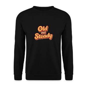 Old But Steady - Unisex Sweatshirt - black - Front - Alina (178cm) & Michal (187cm)