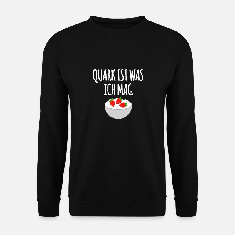Quark with strawberries - Unisex Sweatshirt - black