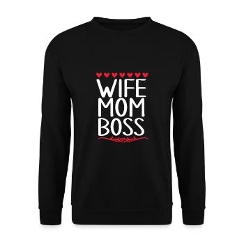 Mom Mother's Day Gift Idea Pregnant - Unisex Sweatshirt - black - Front - Alina (178cm) & Michal (187cm)