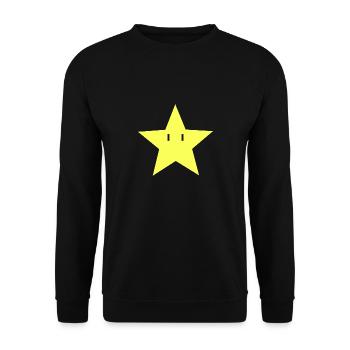 Stern Game Boy Spiel Nerd Mario Geschenk Super - Unisex Pullover - Schwarz - Vorne - Alina (178cm) & Michal (187cm)