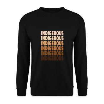 INDIGENOUS - Unisex Sweatshirt - black - Front - Alina (178cm) & Michal (187cm)