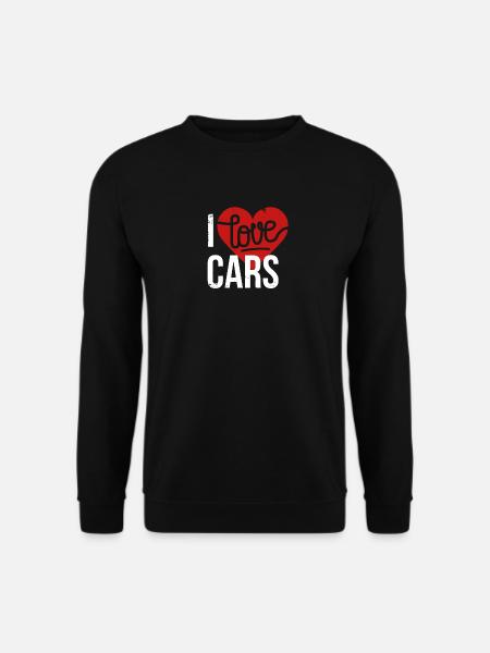 I love Cars - Unisex Pullover - Schwarz