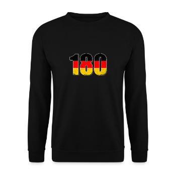 180 One Hundred and Eighty Darts German Flag - Unisex Sweatshirt - black - Front - Alina (178cm) & Michal (187cm)