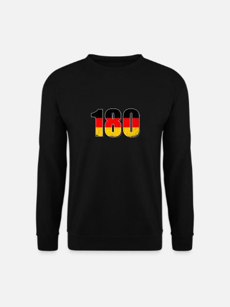 180 Hundertachtzig Darts Deutsche Flagge - Unisex Pullover - Schwarz