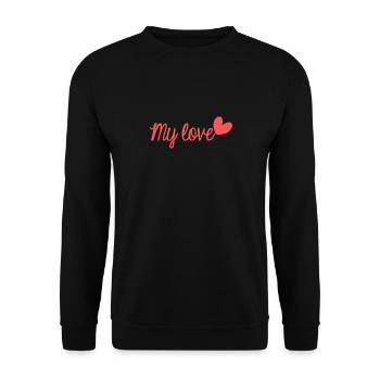 MEIN LIEBLING. ES LEBE DIE MARYS. JUNGGESELLINNENABSCHIED. HEILIGER VALENTIN - Unisex Pullover - Schwarz - Vorne - Alina (178cm) & Michal (187cm)
