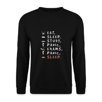 étudiant - Sweat-shirt Unisexe - noir - Devant - Alina (178cm) & Michal (187cm)