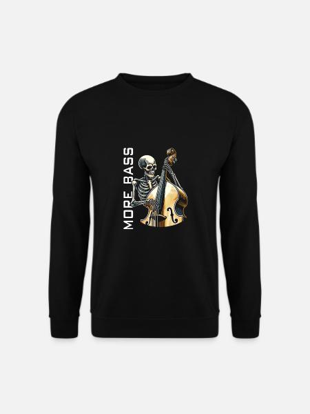 Le squelette joue de la contrebasse - Sweat-shirt Unisexe - noir