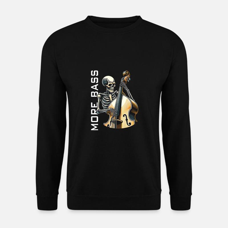 Skeleton plays double bass - Unisex Sweatshirt - black