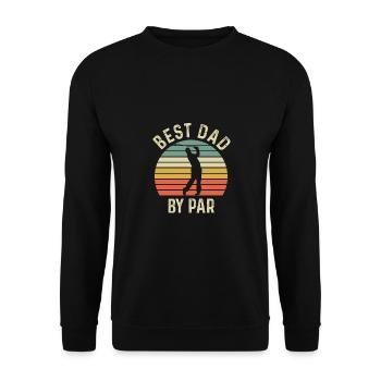 Best Dad By Par - Gift for a Golfer - Unisex Sweatshirt - black - Front - Alina (178cm) & Michal (187cm)