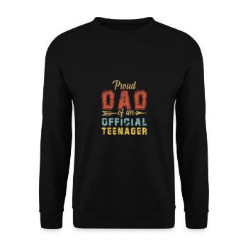 Fier papa d’un cadeau officiel pour adolescents - Sweat-shirt Unisexe - noir - Devant - Alina (178cm) & Michal (187cm)
