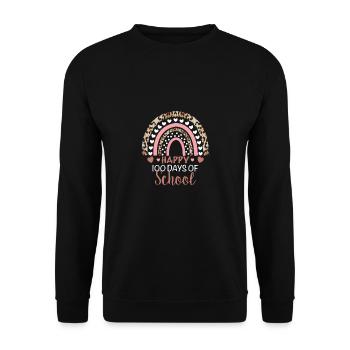 Happy 100 Days Of School - Unisex Sweatshirt - black - Front - Alina (178cm) & Michal (187cm)
