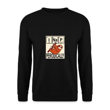 I Nap Periodically Faultier Chemiker Chemie Nerd - Unisex Pullover - Schwarz - Vorne - Alina (178cm) & Michal (187cm)