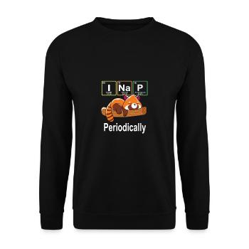 I nap periodically Roter Panda - Unisex Pullover - Schwarz - Vorne - Alina (178cm) & Michal (187cm)