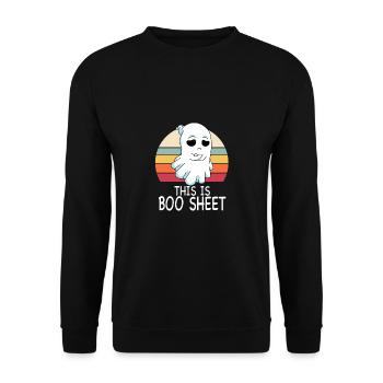 This Is Boo Sheet - Unisex Sweatshirt - black - Front - Alina (178cm) & Michal (187cm)