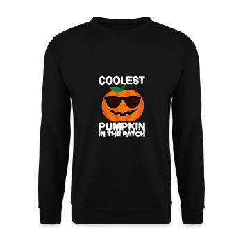 Coolest Pumpkin in the Patch - Unisex Sweatshirt - black - Front - Alina (178cm) & Michal (187cm)
