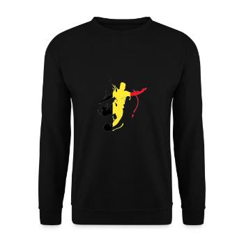 Belgique - Sweat-shirt Unisexe - noir - Devant - Alina (178cm) & Michal (187cm)
