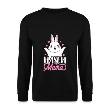 Maman Lapin Cadeau Lapins de Pâques Maman - Sweat-shirt Unisexe - noir - Devant - Alina (178cm) & Michal (187cm)