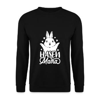 Maman Lapin Cadeau Pâques Fête des Mères Lapin Maman - Sweat-shirt Unisexe - noir - Devant - Alina (178cm) & Michal (187cm)