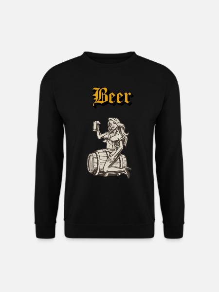 Drinking beer - Unisex Sweatshirt - black