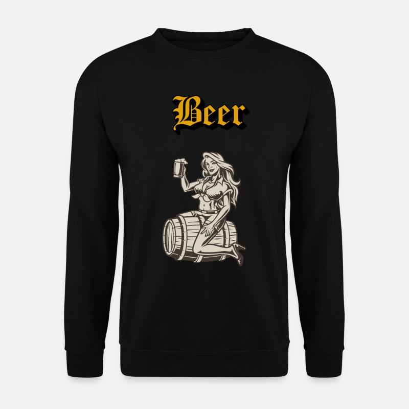 Drinking beer - Unisex Sweatshirt - black