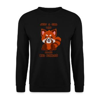 Just A Girl Who Loves Red Pandas - Unisex Sweatshirt - black - Front - Alina (178cm) & Michal (187cm)