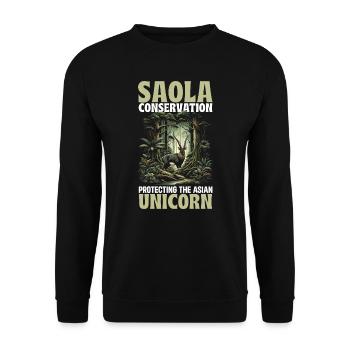 Endangered species, animal lovers, animal welfare - Unisex Sweatshirt - black - Front - Alina (178cm) & Michal (187cm)