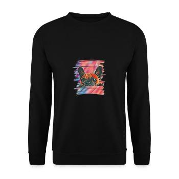 French Bulldog - Unisex Sweatshirt - black - Front - Alina (178cm) & Michal (187cm)