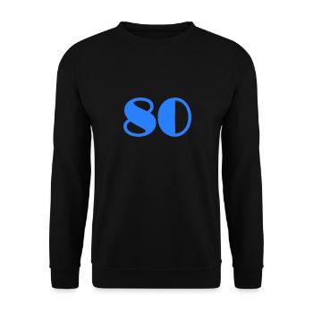 80. 80 YEARS. 80TH ANNIVERSARY. 80 YEARS ANNIVERSARY - Unisex Sweatshirt - black - Front - Alina (178cm) & Michal (187cm)