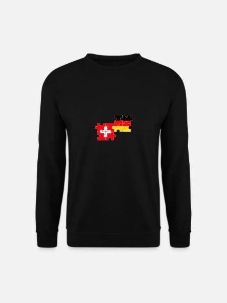 Schweiz Deutschland Flagge Deutsch Schweizer - Unisex Pullover - Schwarz