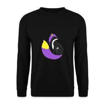 Nonbinary Fox Nonbinary Pride - Unisex Sweatshirt - black - Front - Alina (178cm) & Michal (187cm)