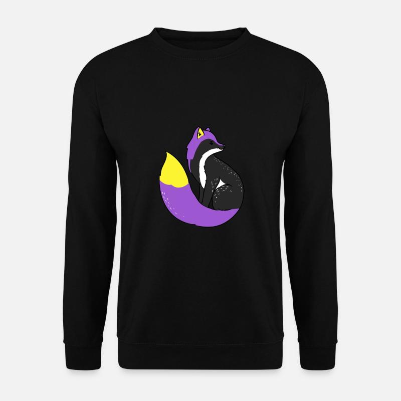 Nonbinary Fox Nonbinary Pride - Unisex Sweatshirt - black