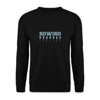 Rowing Paddle Rowing Vintage - Unisex Sweatshirt - black - Front - Alina (178cm) & Michal (187cm)