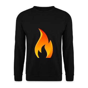feu - Sweat-shirt Unisexe - noir - Devant - Alina (178cm) & Michal (187cm)