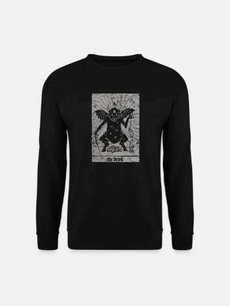 Vintage Occult Baphomet - Tarot Card Satanic Okkul - Unisex Sweatshirt - black