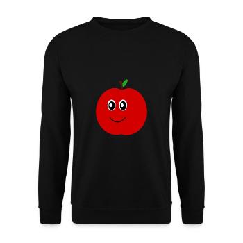 Pomme Kawaii Fruit Kawaii Fruit Kawaii - Sweat-shirt Unisexe - noir - Devant - Alina (178cm) & Michal (187cm)
