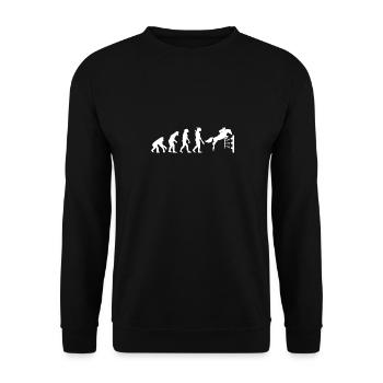 Reitsport Reiten Evolution Pferd Reiterin Geschenk - Unisex Pullover - Schwarz - Vorne - Alina (178cm) & Michal (187cm)