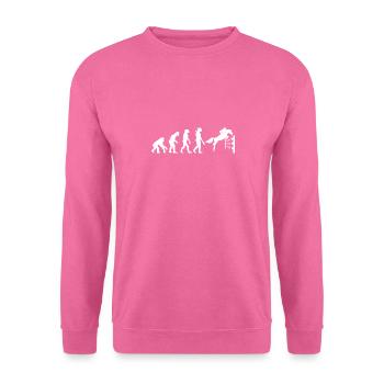 Reitsport Reiten Evolution Pferd Reiterin Geschenk - Unisex Pullover - Pink - Vorne