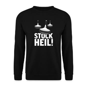 Stocksport Curling - Stock Healing! - Unisex Sweatshirt - black - Front - Alina (178cm) & Michal (187cm)