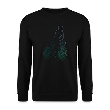 Rennrad Roadbike Rennradfahrer Damen Rennradfahren - Unisex Pullover - Schwarz - Vorne - Alina (178cm) & Michal (187cm)
