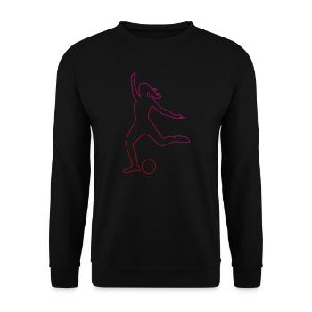 Football Hommes Football Football Football Football - Sweat-shirt Unisexe - noir - Devant - Alina (178cm) & Michal (187cm)