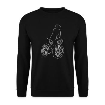 Rennradfahrer Rennradfahren Rennrad Damen - Unisex Pullover - Schwarz - Vorne - Alina (178cm) & Michal (187cm)