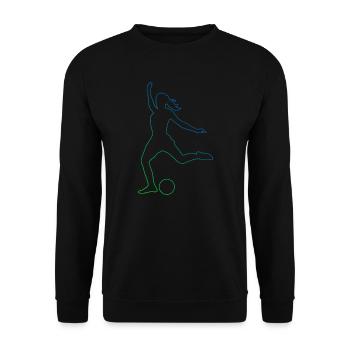 Football Football Jeu Football Femmes Football Spie - Sweat-shirt Unisexe - noir - Devant - Alina (178cm) & Michal (187cm)
