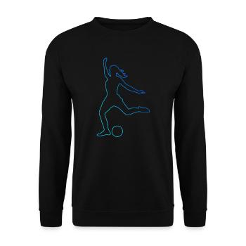 Soccer Soccer Football Jouer au football masculin Spi - Sweat-shirt Unisexe - noir - Devant - Alina (178cm) & Michal (187cm)